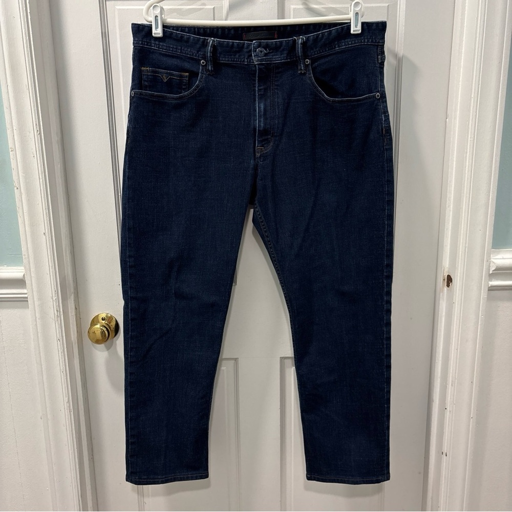 Robert Graham Men’s Jeans Size 38x27.5 Dark Wash Straight Leg Stretch Denim EUC